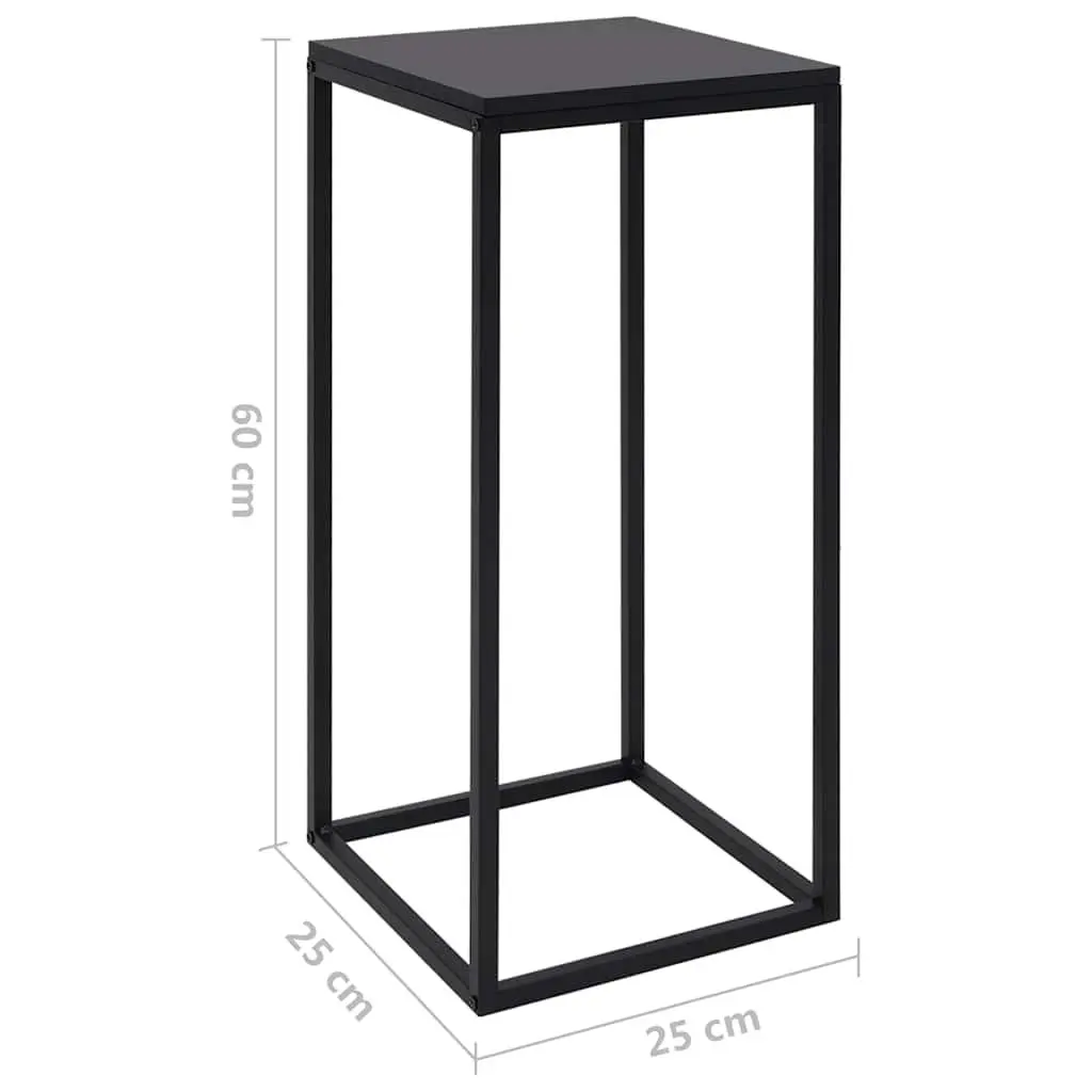 Steel Side Tables Set of 2 Durable Black Accent Coffee Table for Living Room