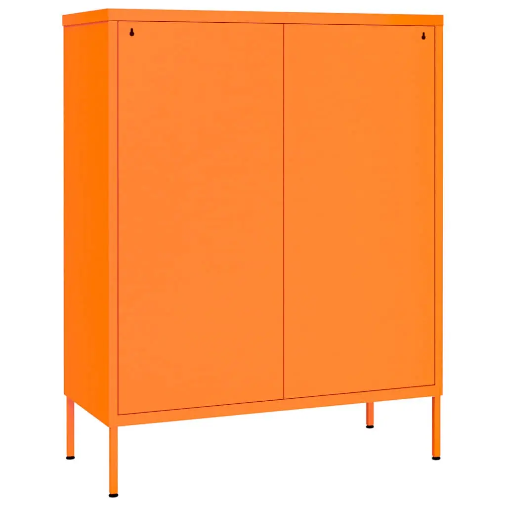Storage Cabinet Steel Organizer with 6 Drawers Orange 80 x 35 x 101.5 cm