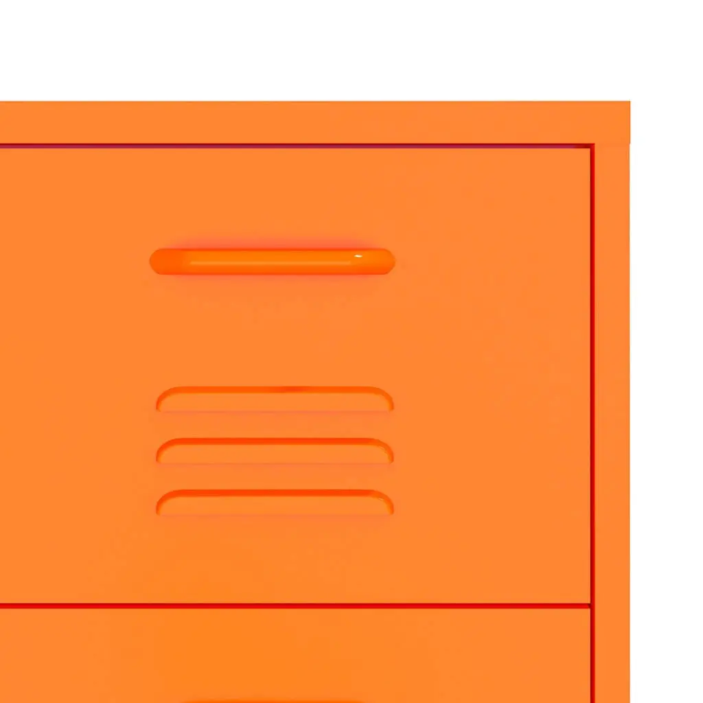 Storage Cabinet Steel Organizer with 6 Drawers Orange 80 x 35 x 101.5 cm