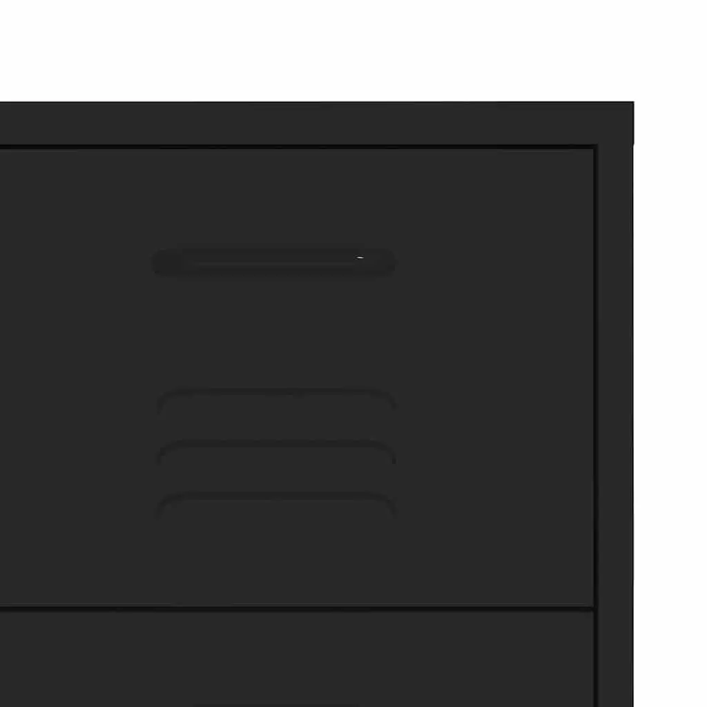 Storage Cabinet 6 Drawer Black Steel Chest Organizer