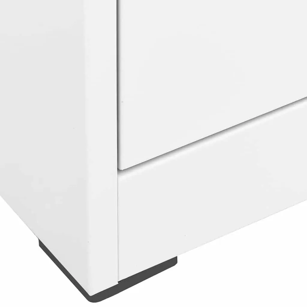 Filing Cabinet 2 Drawer Steel White 46x62x72.5cm