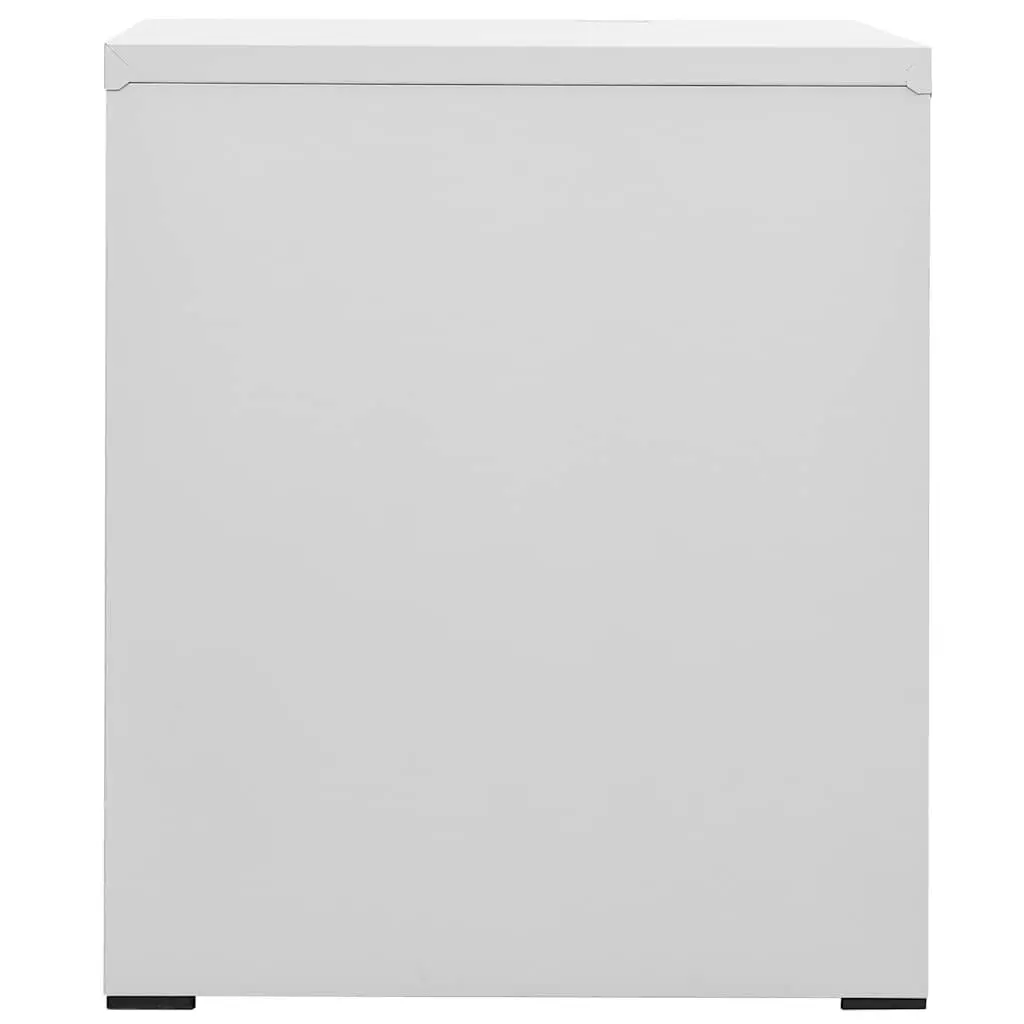 Filing Cabinet Steel 2 Drawer Light Grey Storage Organizer