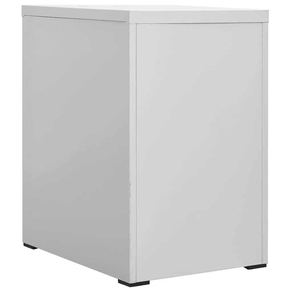 Filing Cabinet Steel 2 Drawer Light Grey Storage Organizer