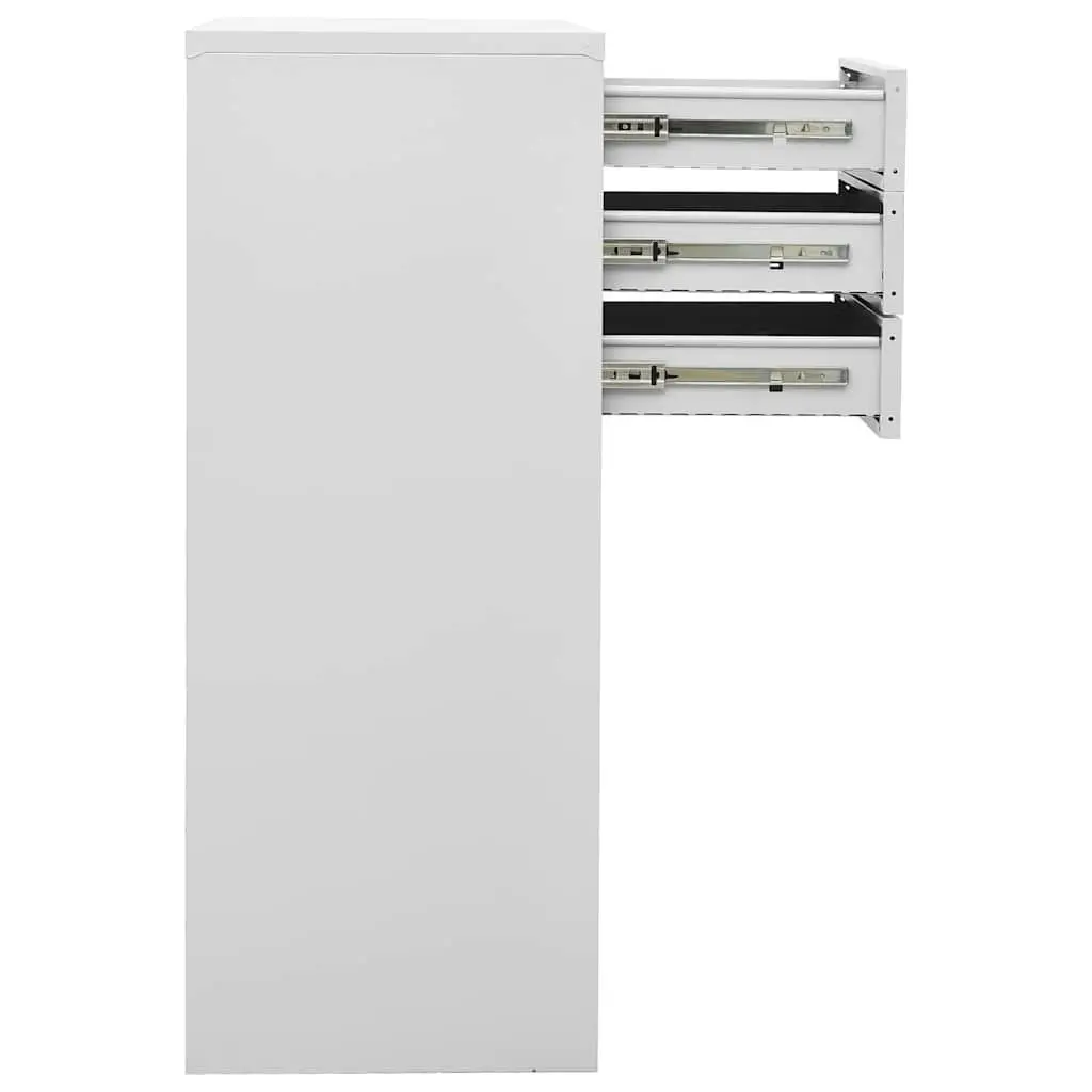 Office Storage Cabinet Steel Grey Adjustable Shelf Filing Locker