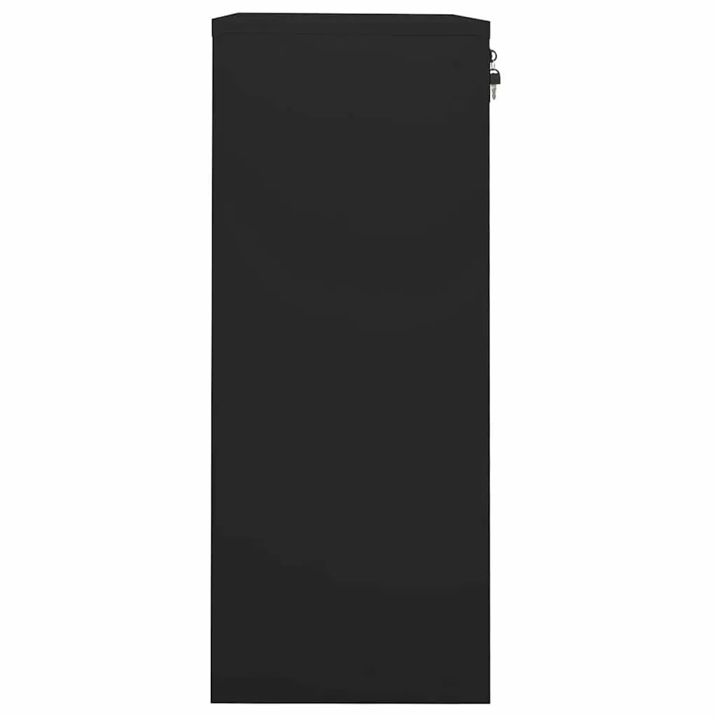 Office Storage Cabinet Black Steel File Organizer Locker 90x40x102cm Shelves