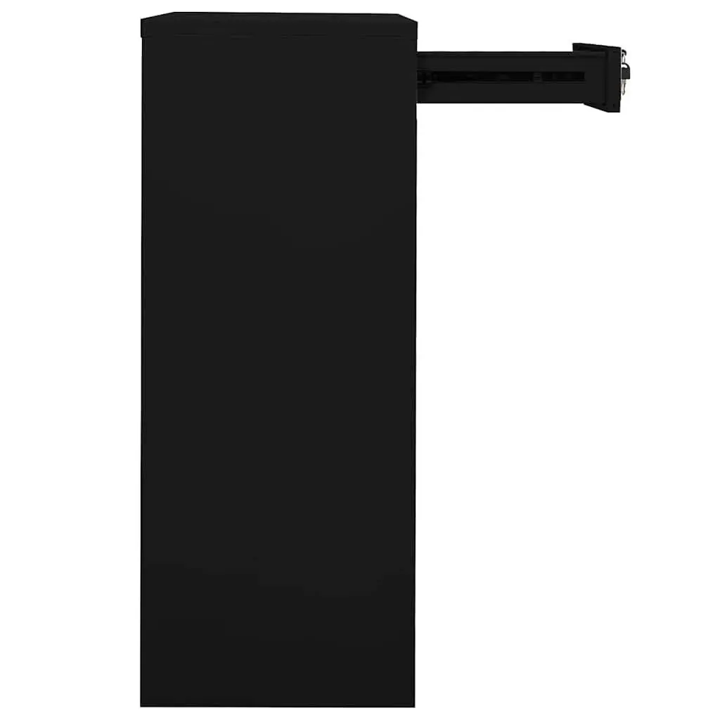 Office Storage Cabinet Black Steel File Organizer Locker 90x40x102cm Shelves