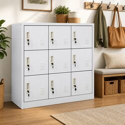 Locker Cabinet Storage Grey Steel Organiser Shoes Books Files Office School