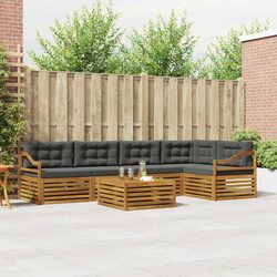 Outdoor Sofa Set 6 Piece Garden Furniture with Cushions Modern Style Patio