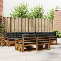 Outdoor Sofa Set 7 pcs Garden Furniture Modular Lounge Terrace Brown Acacia Wood