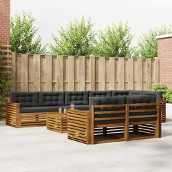 Outdoor Sofa Set 9 Pieces Garden Furniture Lounge Seating with Cushions