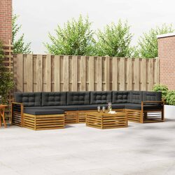 Outdoor Sectional Sofa Set 8 Pieces Modular Patio Garden Furniture with Cushions