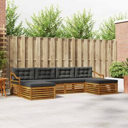 Outdoor Sectional Sofa Set 6 Piece Modular Garden Patio Lounge Furniture
