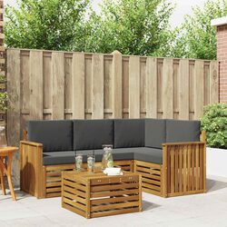 Outdoor Sectional Sofa Set 5 pcs Modular Garden Patio Furniture with Cushions