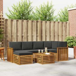 Sectional Sofa Set 7 Pieces Outdoor Garden Furniture Modular Lounge with