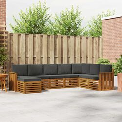 Outdoor Sofa Set 8 Pieces Garden Furniture Solid Wood Modular Lounge Patio