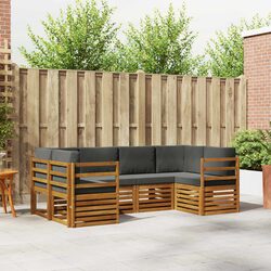 Outdoor Sectional Sofa Set 6 pcs Garden Furniture Modular Lounge Seating