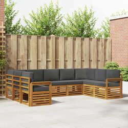Sectional Sofa Set 9 Pieces Outdoor Garden Furniture Modular Lounge with