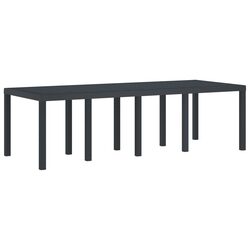 Garden Dining Table 250 x 100 cm Anthracite Rectangular Outdoor Patio Furniture