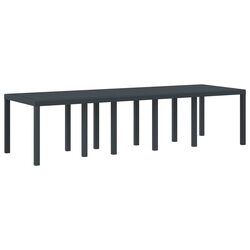 Garden Dining Table Anthracite Poly Rattan Outdoor Furniture Rectangular