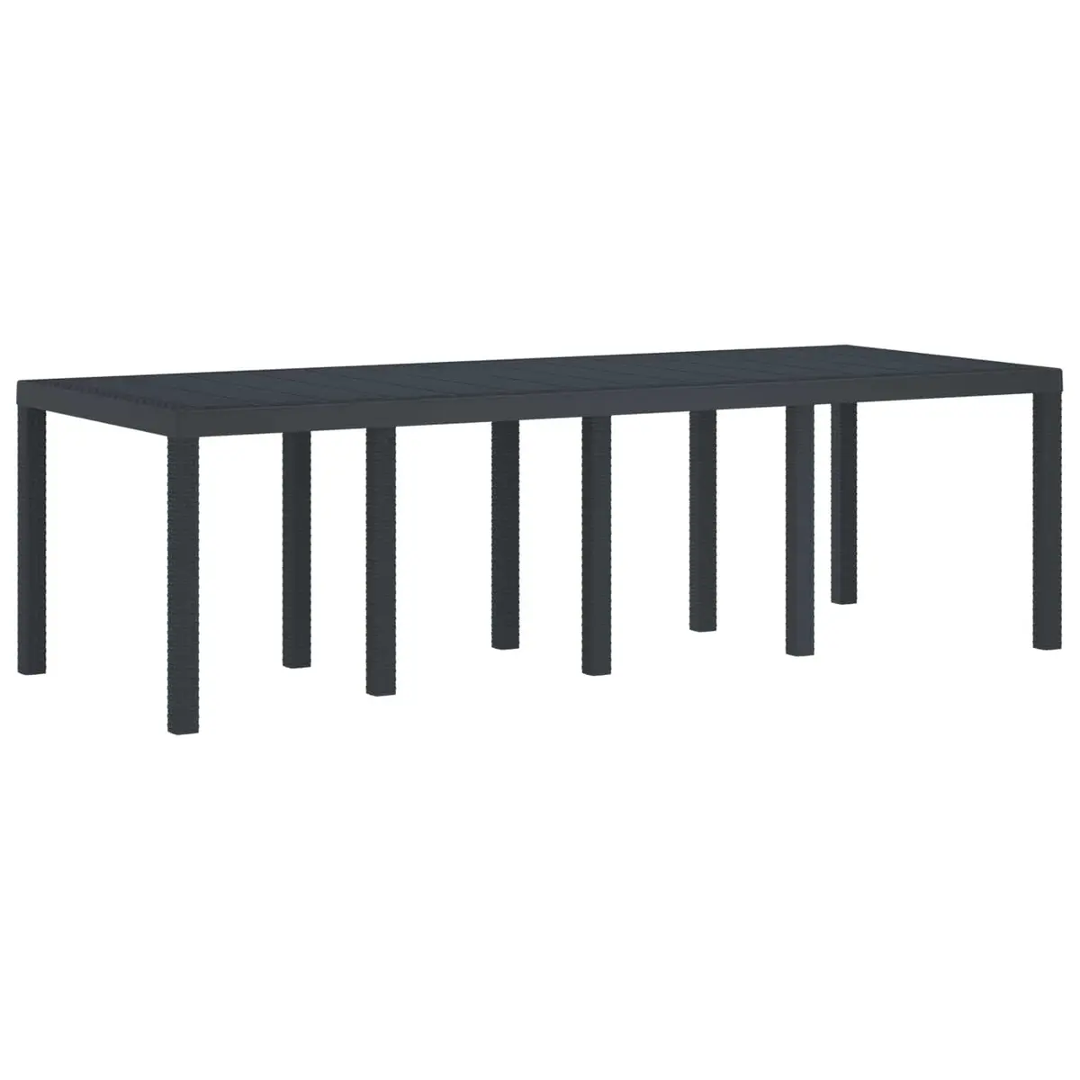 Garden Dining Set 11 Piece Outdoor Furniture Anthracite Poly Rattan Modern