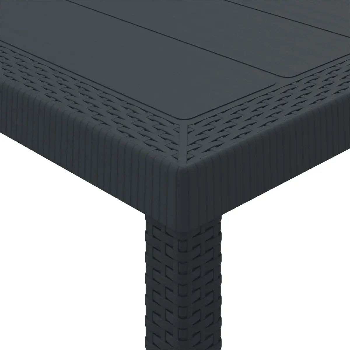Garden Dining Set 3 pcs Anthracite Outdoor Patio Table Chairs Set