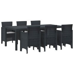 Outdoor Garden Dining Set 7 Piece Anthracite Modern Furniture Patio Table Chairs