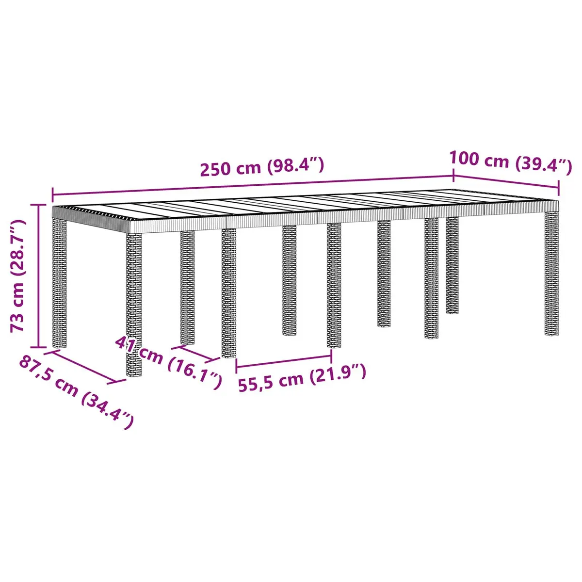 Garden Dining Set 9 Pieces Outdoor Furniture Anthracite Modern Poly Rattan