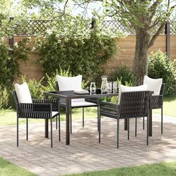 Garden Dining Set 5 Piece Outdoor Furniture Table Chairs Patio Rattan