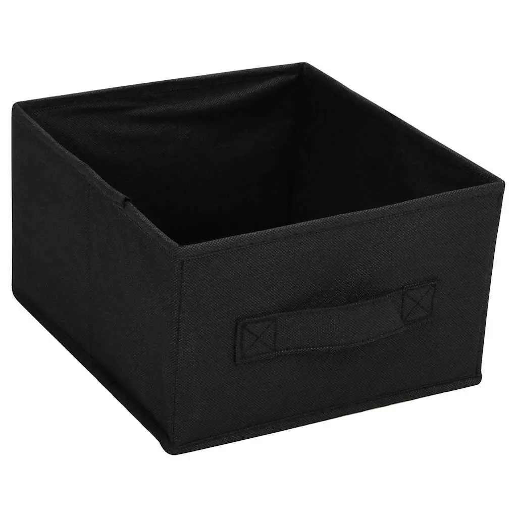 Storage Cabinet 6 Drawers Fabric Organiser Black Steel Frame