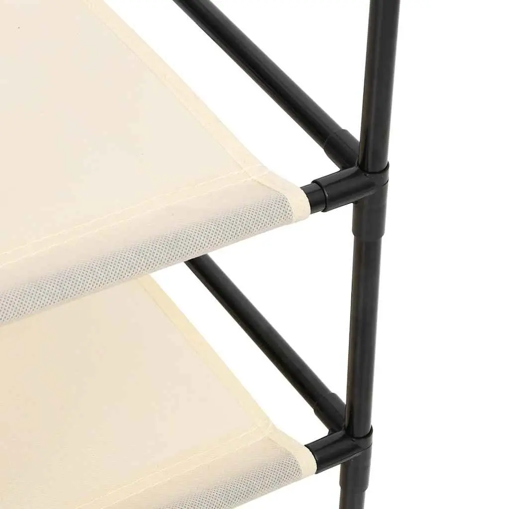 Storage Cabinet 6 Drawer Organiser Cream Fabric Drawer Unit