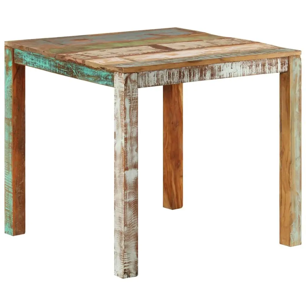 Dining Table Handmade Solid Reclaimed Wood 82x80x76 cm Rustic Multicolour