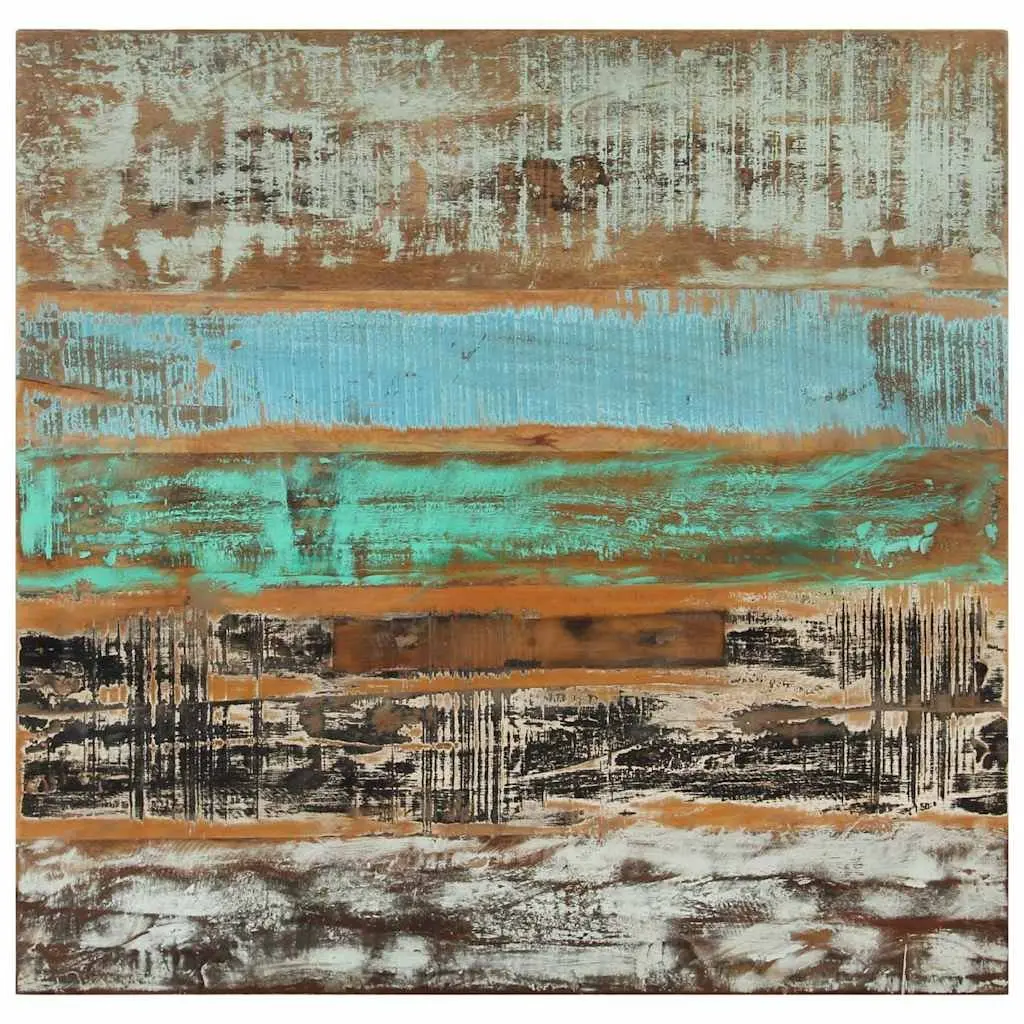 Dining Table Handmade Solid Reclaimed Wood 82x80x76 cm Rustic Multicolour