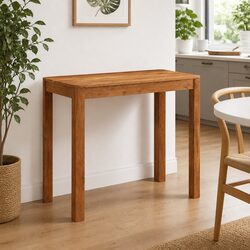 Bar Table Solid Wood Acacia Honey Brown Kitchen Dining Room Furniture