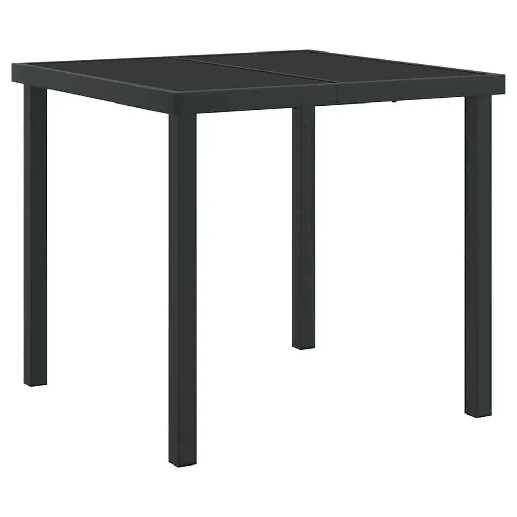Outdoor Dining Set 3 Piece Black Poly Rattan Garden Furniture with Cushions