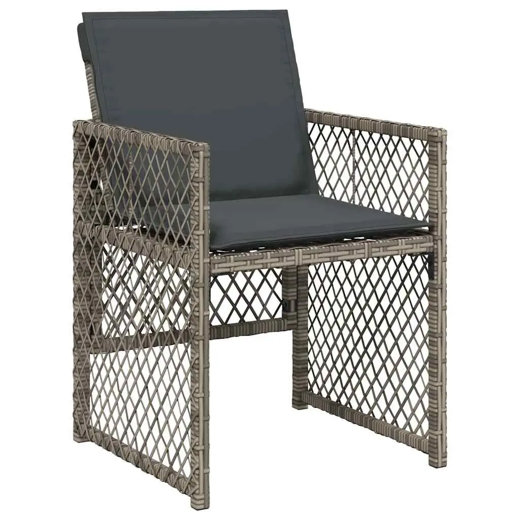 Garden Dining Set 5 Piece Grey Outdoor Furniture Patio Table Chairs