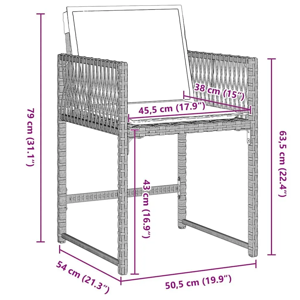 Garden Dining Set 5 Piece Outdoor Furniture Light Grey Poly Rattan Steel Frame