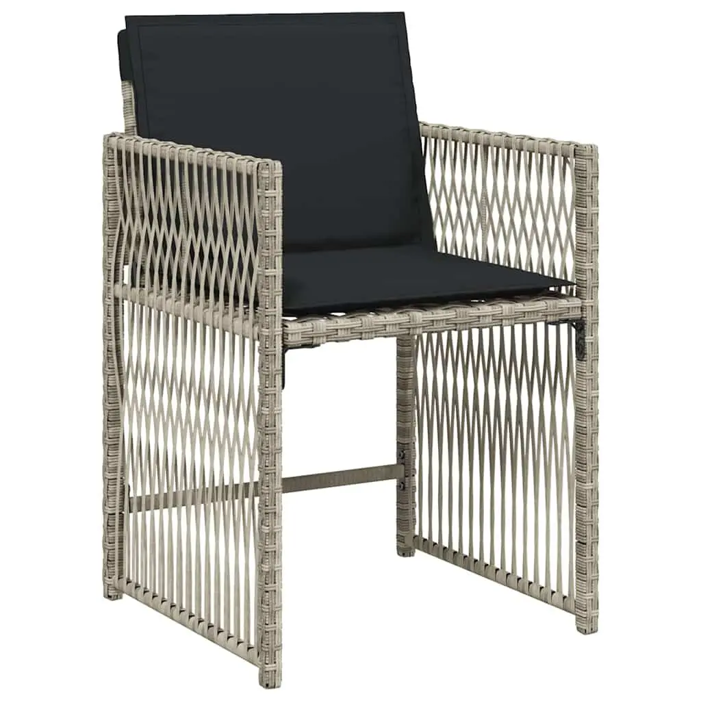 Garden Dining Set 5 Piece Light Grey Outdoor Furniture Patio Table Chairs
