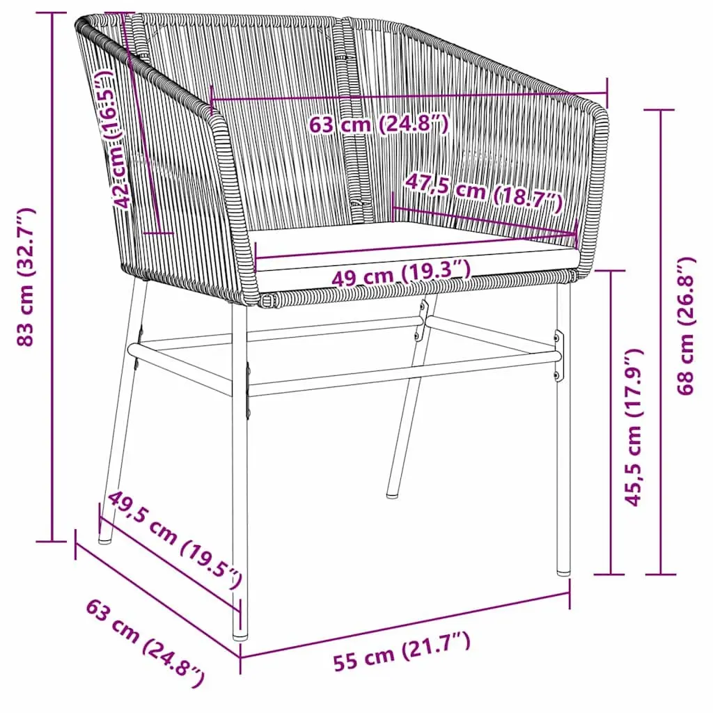 Garden Dining Set 5 Piece Modern Outdoor Furniture Rectangular Table with Tempered Glass Top Grey Steel and Cushions