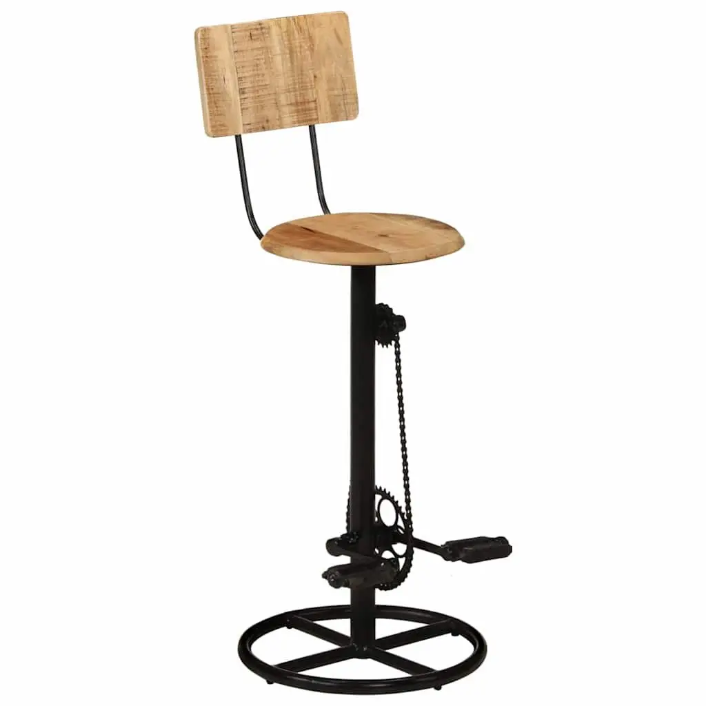 Bar Stools Solid Wood Mango Brown 2 Piece Kitchen Dining Room Seating