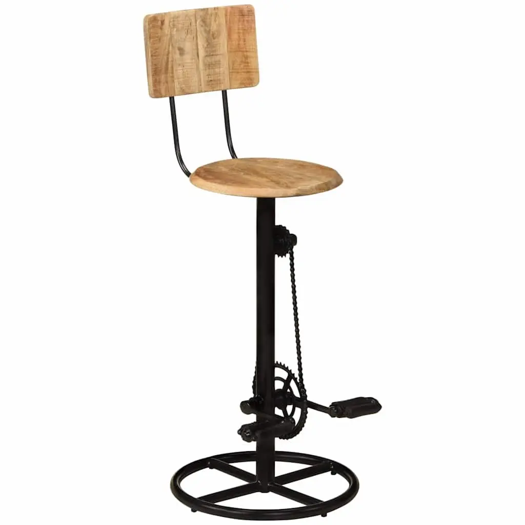Bar Stools Solid Wood Mango Brown 2 Piece Kitchen Dining Room Seating