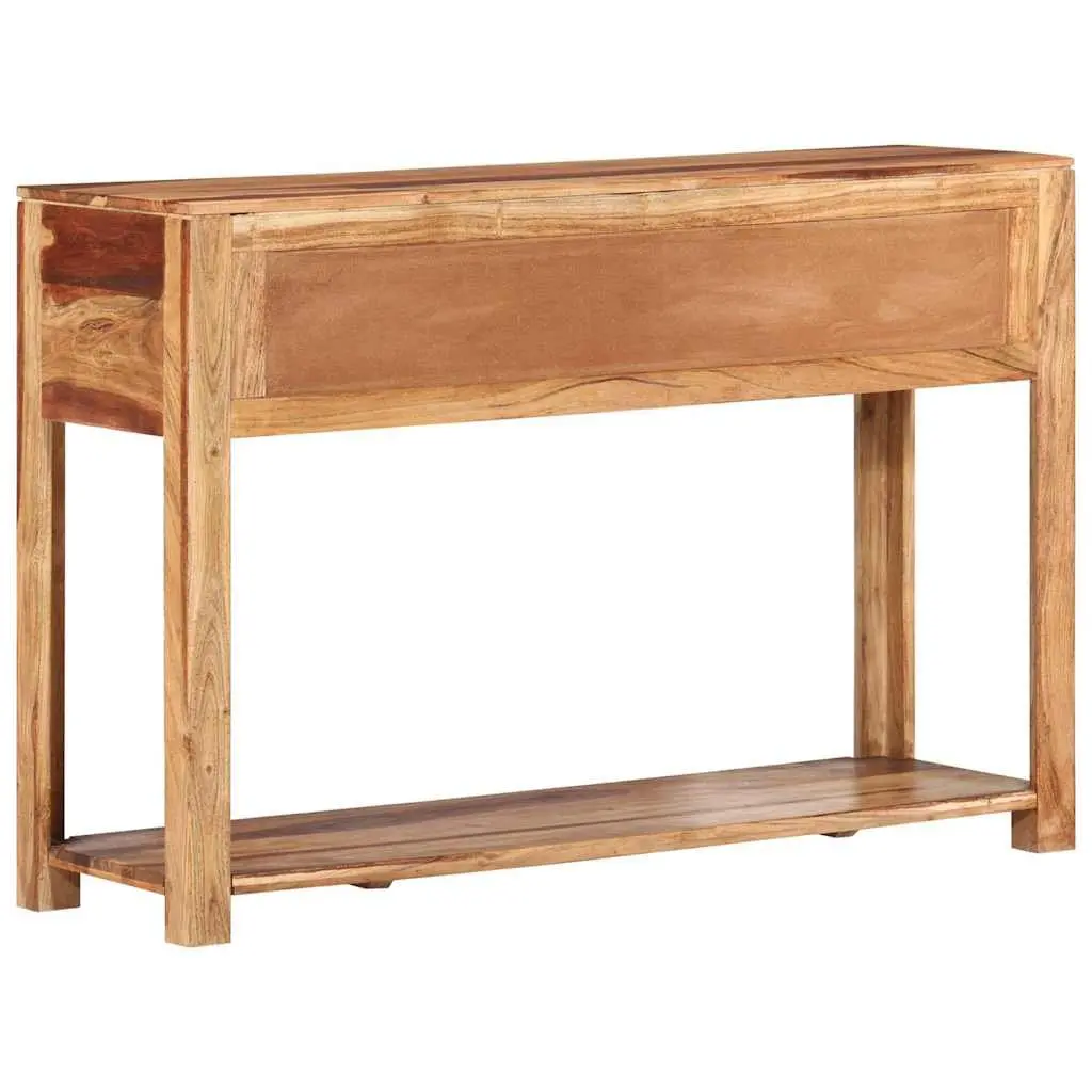 Wooden Console Table Solid Acacia 110x35x75 cm Brown 3 Drawer Side Hallway End Table