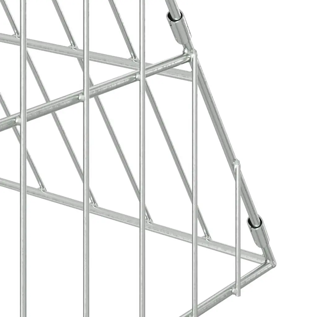 Chicken Cage Galvanised Steel Outdoor Poultry Housing 430 x 100 x 85 cm Silver