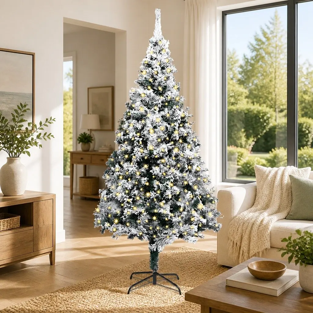 Artificial Pre-lit Christmas Tree 400cm Green Cone Shape Indoor Outdoor