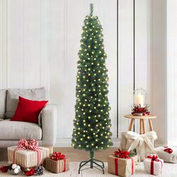 Artificial Christmas Tree 180cm Green 300 LED Lights with Stand Modern Holiday