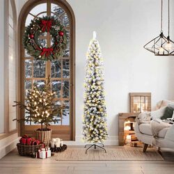 Artificial Christmas Tree 180cm Green 300 LED Lights Cone Shape Indoor Outdoor