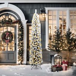 Artificial Christmas Tree 210cm Green 300 LED Lights USB Stand Indoor Outdoor