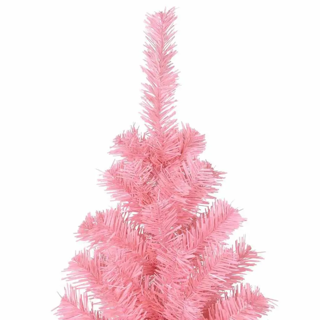 Pink Artificial Christmas Tree 180cm 300 LED Lights PVC Cone Design Indoor