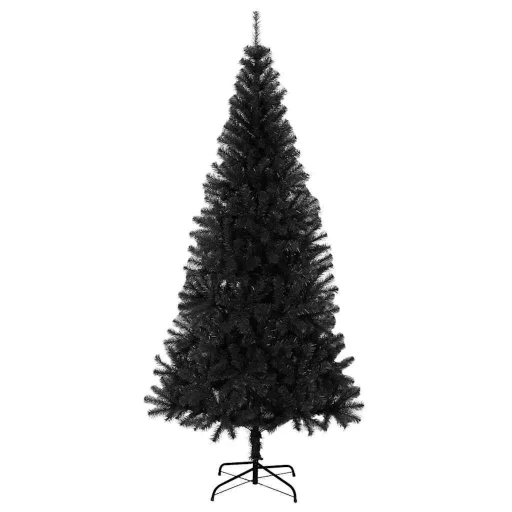 180cm Black Artificial Christmas Tree 300 LED Lights Stand Modern Holiday Decor