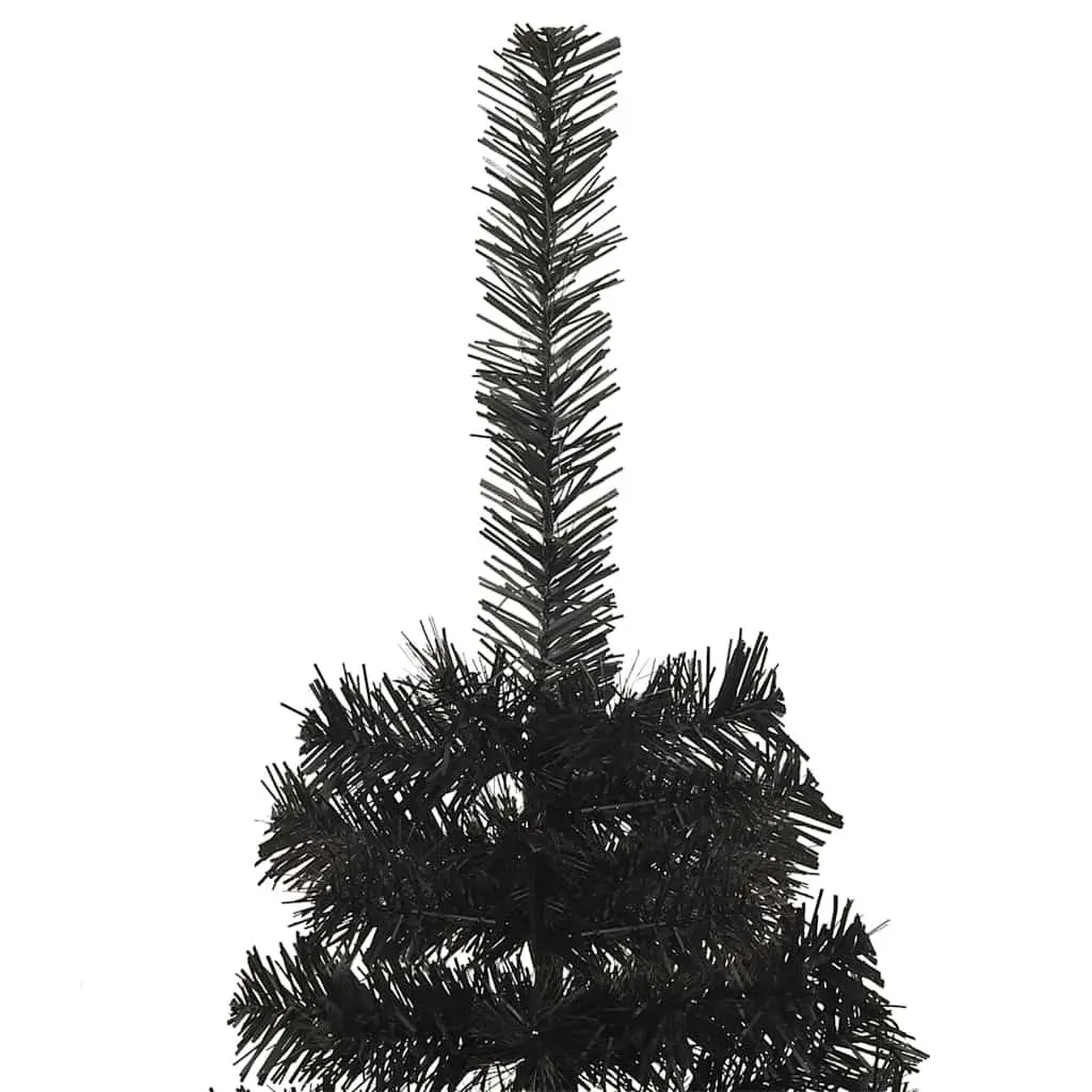 180cm Black Artificial Christmas Tree 300 LED Lights Stand Modern Holiday Decor