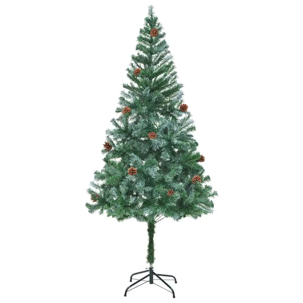 Artificial Christmas Tree 180cm Green Textured PVC with Integrated LED Lights
